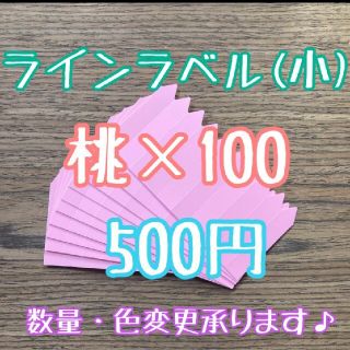 ◎オーダー可◎ 100枚 ◎ 桃  小 ラインラベル 園芸ラベル カラーラベル(その他)