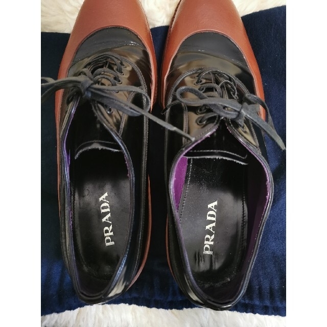 PRADA - PRADA 12aw ラバーソール バイカラー ドレスシューズ PRADA - PRADA 12aw ラバーソール バイカラー ドレスシューズ