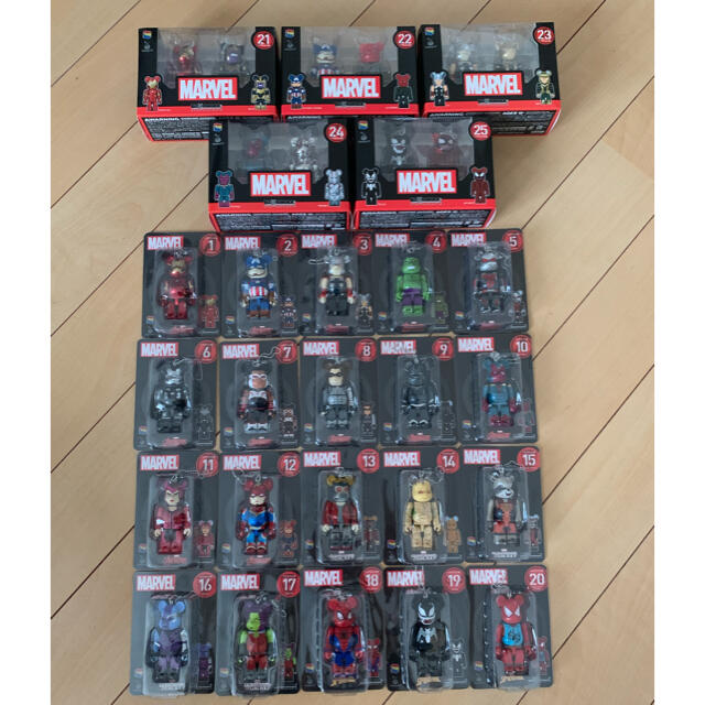 MARVEL マーベル　ベアブリック　happyくじ　BE@RBRICK　25種