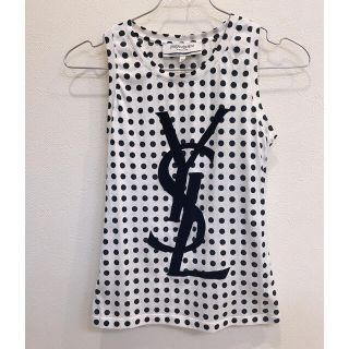 サンローラン(Saint Laurent)の美品＊YVESSANTLAURENT＊ドット タンクトップ(タンクトップ)