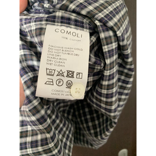 comoli タータンチェック　半袖シャツ 1コモリ　シャツ