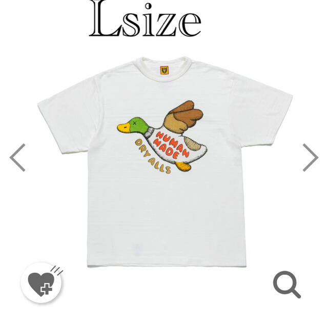 humanmade新品未使用sizeL HUMANMADE KAWS コラボTシャツホワイト白