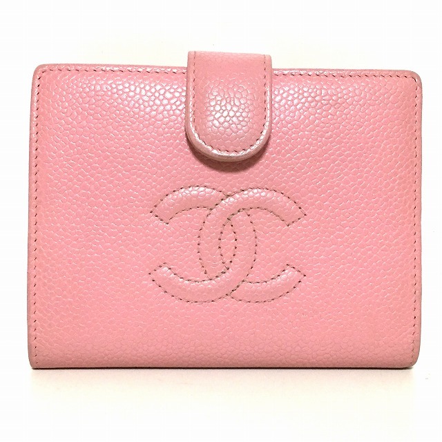 CHANEL(シャネル) 2つ折り財布 - ピンク - 財布