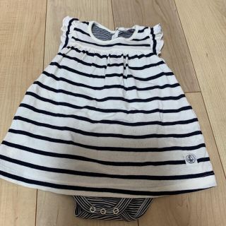 プチバトー(PETIT BATEAU)のプチバトー　ワンピース風ロンパース (ワンピース)