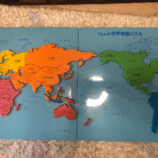 くもん KUMON 世界地図パズル USED(知育玩具)