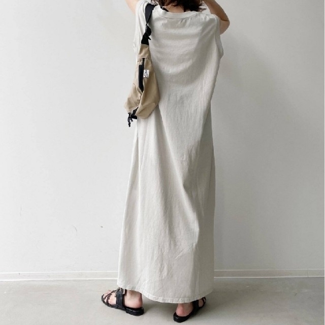 L'Appartement DEUXIEME CLASSE(アパルトモンドゥーズィエムクラス)の【LA APPAREL】N/S Maxi Onepiece/ホワイト レディースのワンピース(ロングワンピース/マキシワンピース)の商品写真