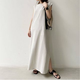 アパルトモンドゥーズィエムクラス(L'Appartement DEUXIEME CLASSE)の【LA APPAREL】N/S Maxi Onepiece/ホワイト(ロングワンピース/マキシワンピース)