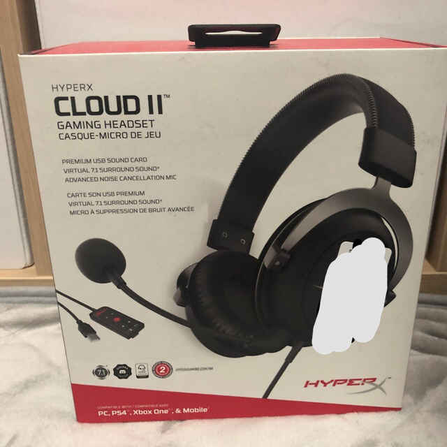 新品未使用HyperX Cloud II ゲーミング ヘッドセット スマホ/家電/カメラのオーディオ機器(ヘッドフォン/イヤフォン)の商品写真