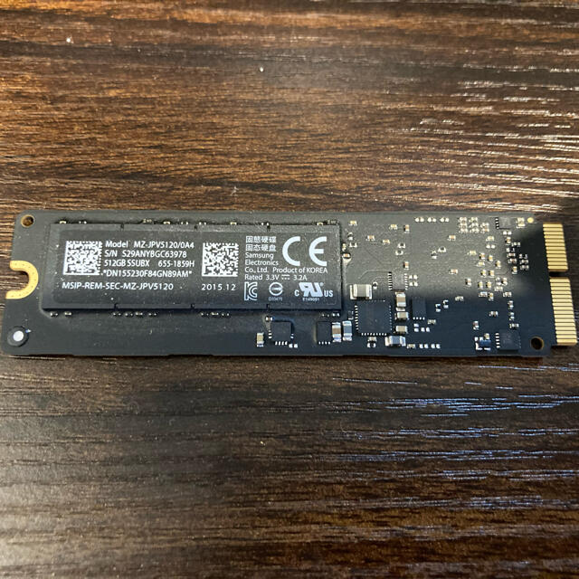 Apple(アップル)のApple純正 高速SSD 512GB PCIeNVMe スマホ/家電/カメラのPC/タブレット(PCパーツ)の商品写真