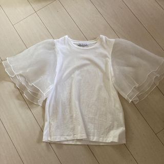 ザラ(ZARA)のZARA白袖コンシャストップス(Tシャツ(半袖/袖なし))