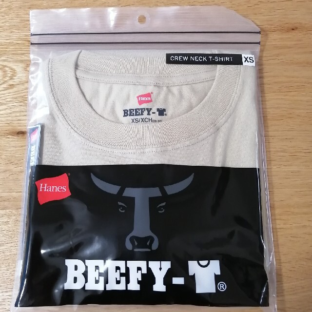 Hanes(ヘインズ)のヘインズ ビーフィー Tシャツ ポケットなし 半袖 ベージュ　 1枚売り レディースのトップス(Tシャツ(半袖/袖なし))の商品写真