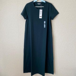 ユニクロ(UNIQLO)の今季ユニクロエアリズムコットンAラインロングワンピース（半袖）(ロングワンピース/マキシワンピース)