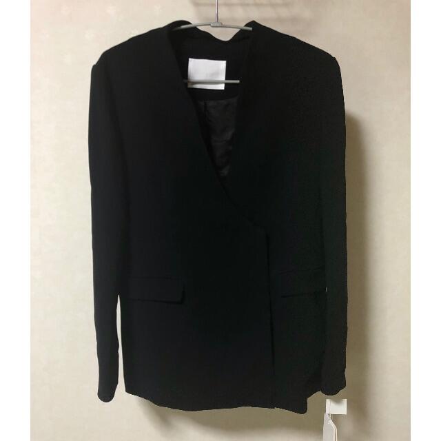 Mame Collarless Double Breasted Jacket