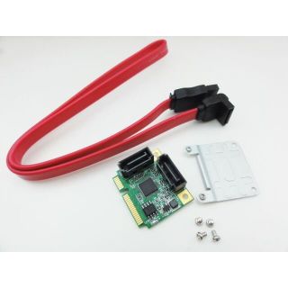 SATA3.0 2ポート増設 Mini PCI Express 拡張カード(PCパーツ)