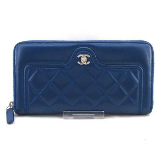 シャネル(CHANEL)のシャネル 長財布 マトラッセ ブルー(財布)