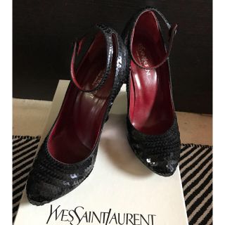 サンローラン(Saint Laurent)の早い者勝ち！イブサンローラン美品❤︎スパンコールパンプス(ハイヒール/パンプス)