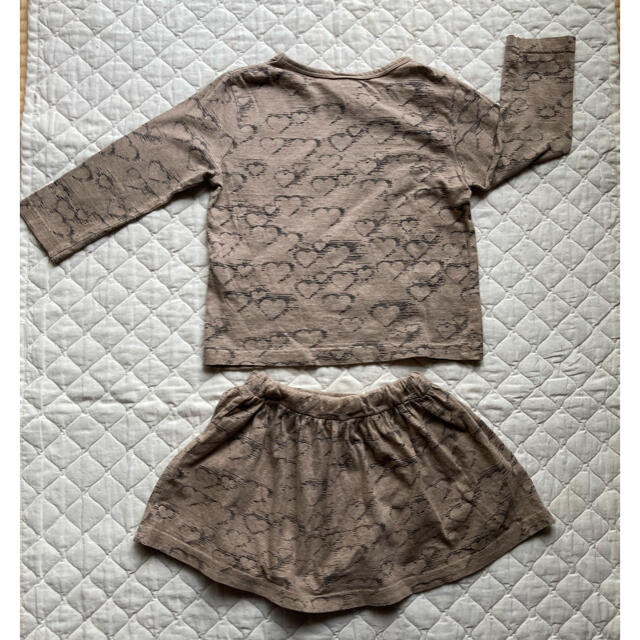 MADE IN EARTH.(メイドインアース)のオーガニックコットン♡カットソー&スカート キッズ/ベビー/マタニティのキッズ服女の子用(90cm~)(Tシャツ/カットソー)の商品写真