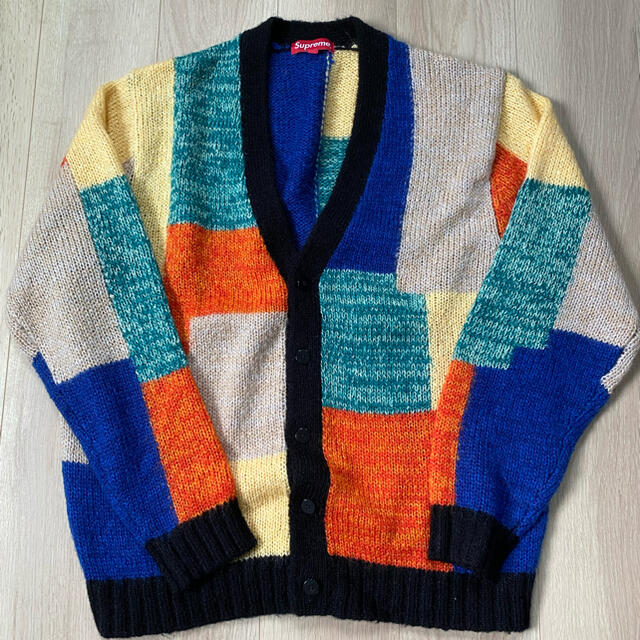 Supreme patchwork mohair cardigan