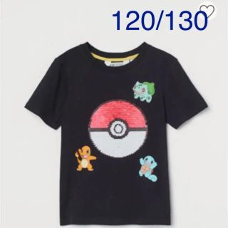 エイチアンドエム(H&M)の【新作】H&M ポケモン　スパンコール　tシャツ(Tシャツ/カットソー)