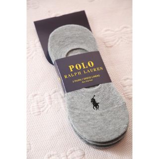 ポロラルフローレン(POLO RALPH LAUREN)のPOLOラルフローレンのレディースのフットカバー3足セット【新品】グレー(ソックス)