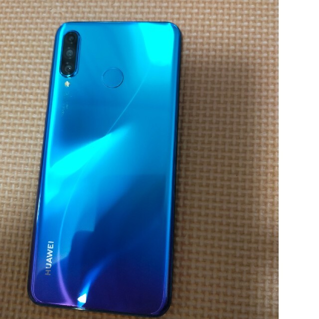 HUAWEI(ファーウェイ)の■美品　HUAWEI P30 lite ピーコックブルー　64GB スマホ/家電/カメラのスマートフォン/携帯電話(スマートフォン本体)の商品写真