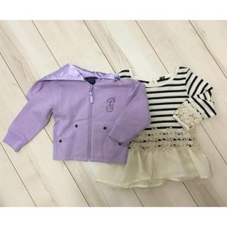 ゲス(GUESS)のguess パーカー90　ボーダーチュニック80(Ｔシャツ)