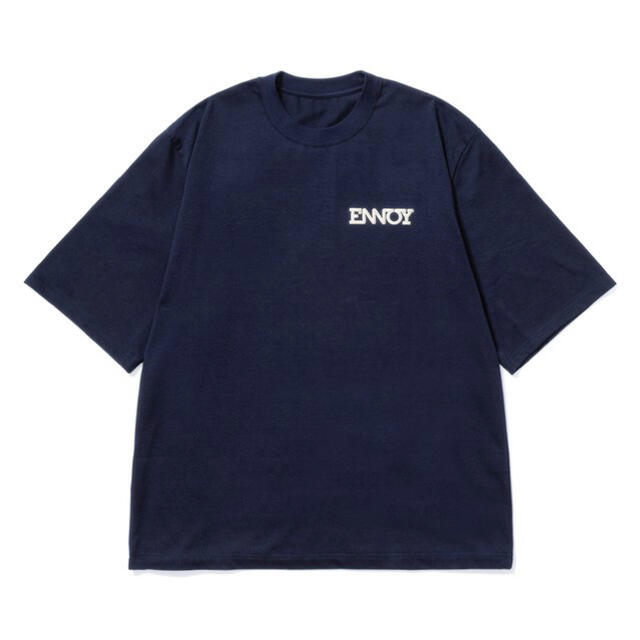 ennoy エンノイ Tシャツ ロゴ ネイビー XL