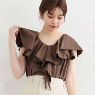 ナチュラルクチュール(natural couture)のnatural couture 前後2wayカットソー[ブラウン](カットソー(半袖/袖なし))