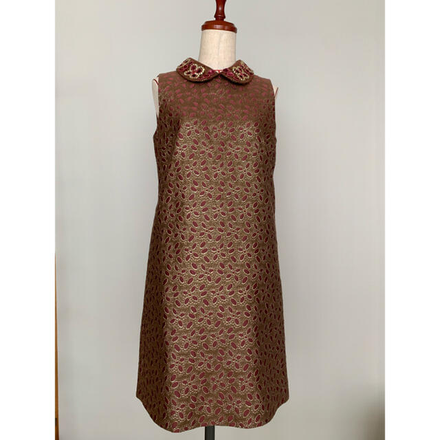 RED VALENTINO - A様RED Valentino ビジュー付きワンピース レッド
