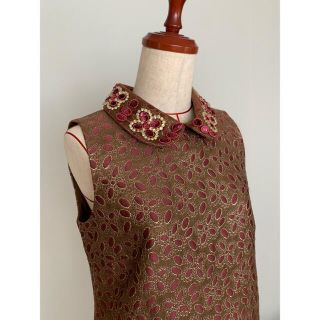 RED VALENTINO - A様RED Valentino ビジュー付きワンピース レッド