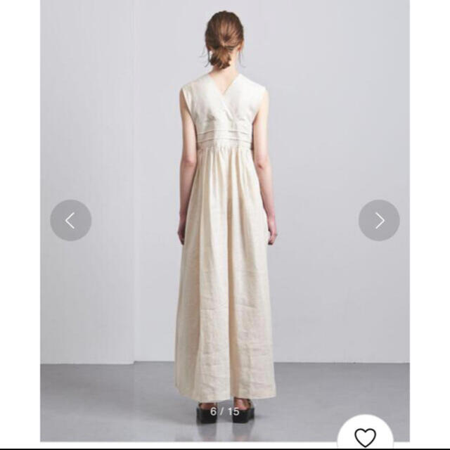 【新品】HYKE LINEN MAXI DRESS サイズ1 OATMEAL