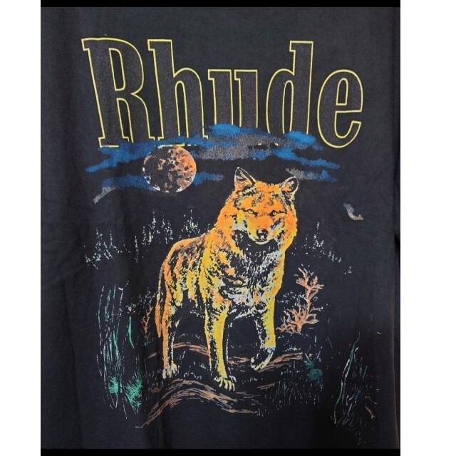 がワンピー✖ RHUDE 加工 Tシャツ XL TDの通販 by c.m's shop｜ラクマ 20SS WOLF TEE ウルフ ロゴ ╀ンズウェア