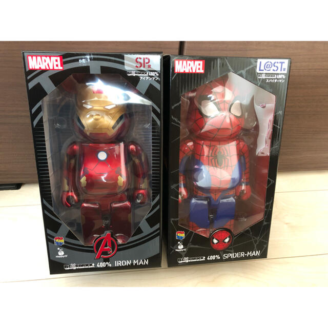 BE@RBRICK MARVEL アイアンマン スパイダーマン 400% セット