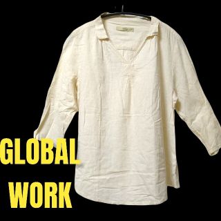 グローバルワーク(GLOBAL WORK)のGLOBAL WORK アイボリーシャツ(シャツ/ブラウス(長袖/七分))