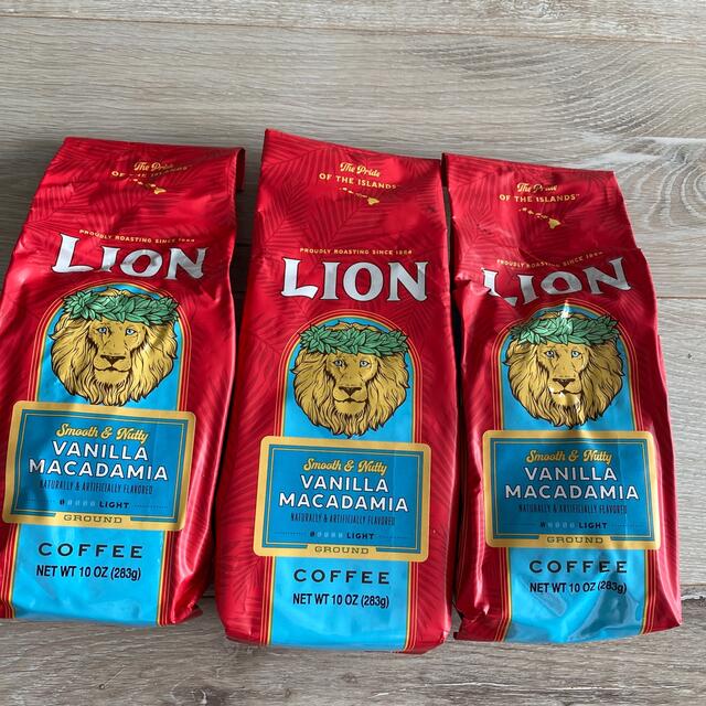 LION(ライオン)のハワイのライオンコーヒーバニラマカダミア283g入り3個セット 食品/飲料/酒の飲料(コーヒー)の商品写真