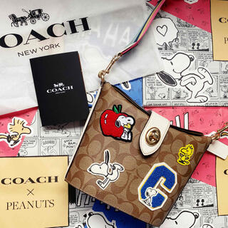 COACH - COACHコーチ X スヌーピーコラボ☆PEANUTSバケツ型ショルダー ...