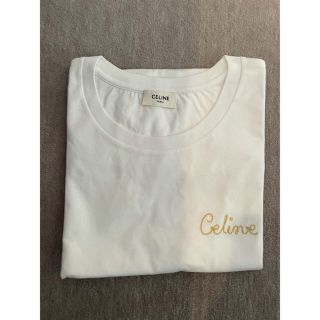 celine - CELINE エンブロイダリー Tシャツ コットン オフホワイトの