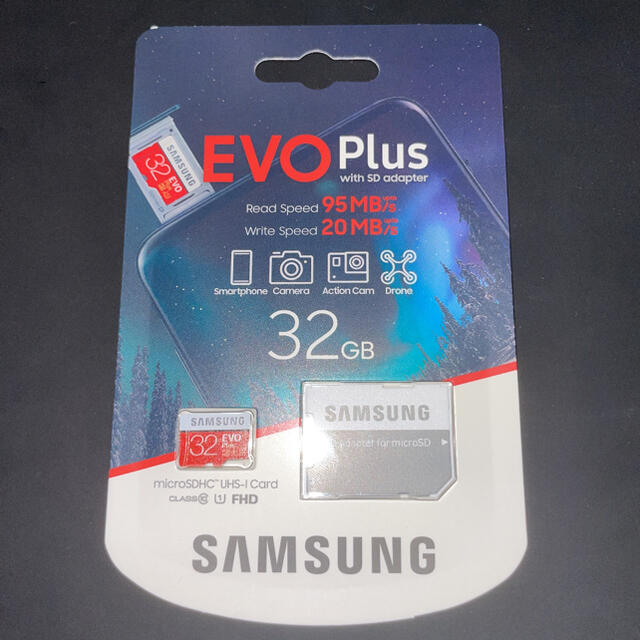 SAMSUNG(サムスン)のサムスン EVO Plus microSD マイクロSD 32GB スマホ/家電/カメラのPC/タブレット(PC周辺機器)の商品写真