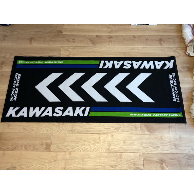 【即納新品】 BIKETEK ガレージマット KAWASAKI 190x80cm