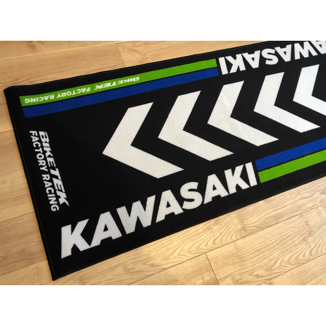 【即納新品】 BIKETEK ガレージマット KAWASAKI 190x80cm