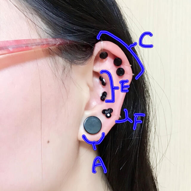 波羅夷空却 フェイクピアス セット