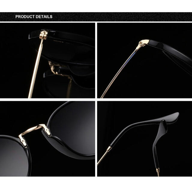 サングラス ボストン  メガネ 伊達メガネ UV400　紫外線カット　ブラック メンズのファッション小物(サングラス/メガネ)の商品写真