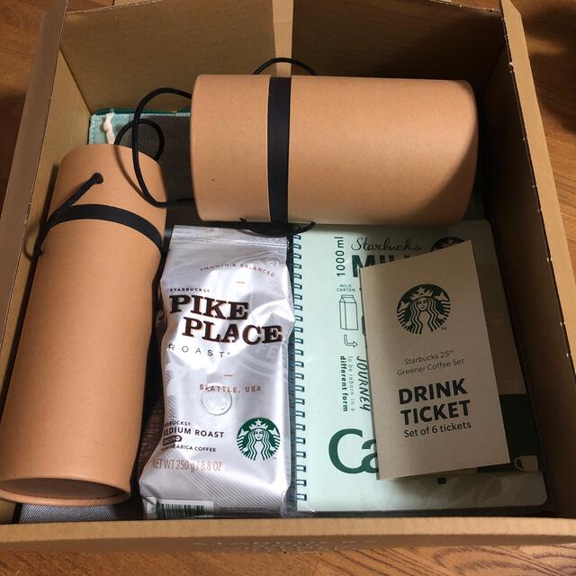 Starbucks Coffee(スターバックスコーヒー)のスターバックス Greener Coffee Set 25周年 限定 インテリア/住まい/日用品のキッチン/食器(タンブラー)の商品写真