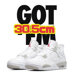 ナイキ(NIKE)の30.5cm NIKE AIR JORDAN 4 RETRO ナイキ AJ4 白(スニーカー)