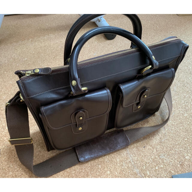 グルカ NO.5 EXAMINER オールレザー 2WAY ブリーフケース 美品 メンズのバッグ(ビジネスバッグ)の商品写真