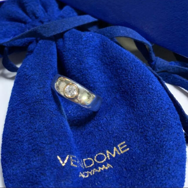 Vendome Aoyama(ヴァンドームアオヤマ)の美品　ヴァンドームアオヤマ　K10　silver　コンビ　リング レディースのアクセサリー(リング(指輪))の商品写真