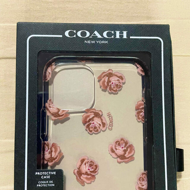 COACH(コーチ)の☆日本未発売☆コーチ/iPhone11Pro/ケース/クリア/ピンク/ラメ/花柄 スマホ/家電/カメラのスマホアクセサリー(iPhoneケース)の商品写真