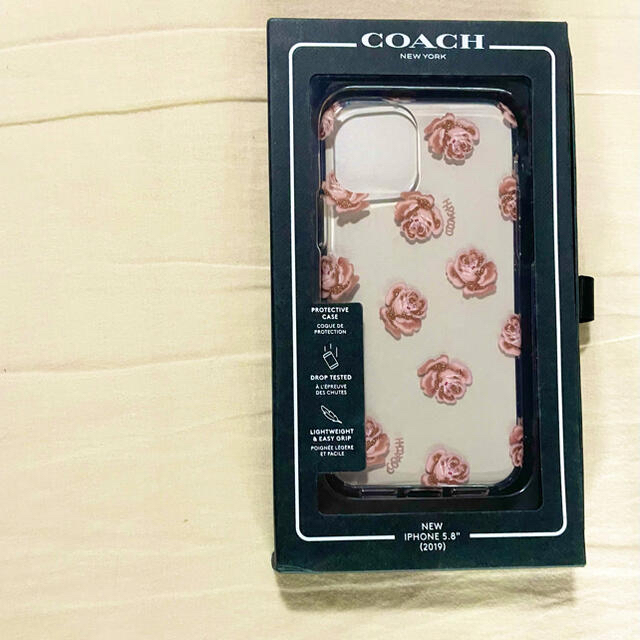 【新品未使用】コーチ Coach iPhone12 Pro ラメ 花 透明