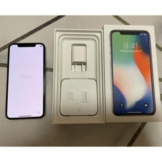 アップル(Apple)の【sakura様専用】iPhone X 256GB シルバー SIMフリー (スマートフォン本体)