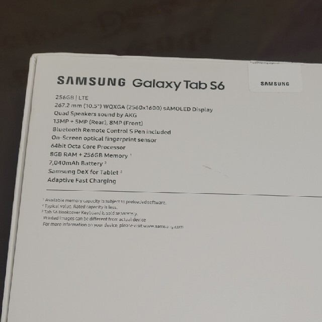 SAMSUNG(サムスン)のgalaxy tab s6 256gb lte スマホ/家電/カメラのPC/タブレット(タブレット)の商品写真